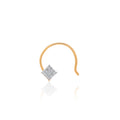 Graceful Symphony Diamond Nose Pin – front studio view