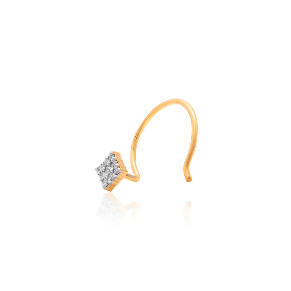 Graceful Symphony Diamond Nose Pin – alternate studio view
