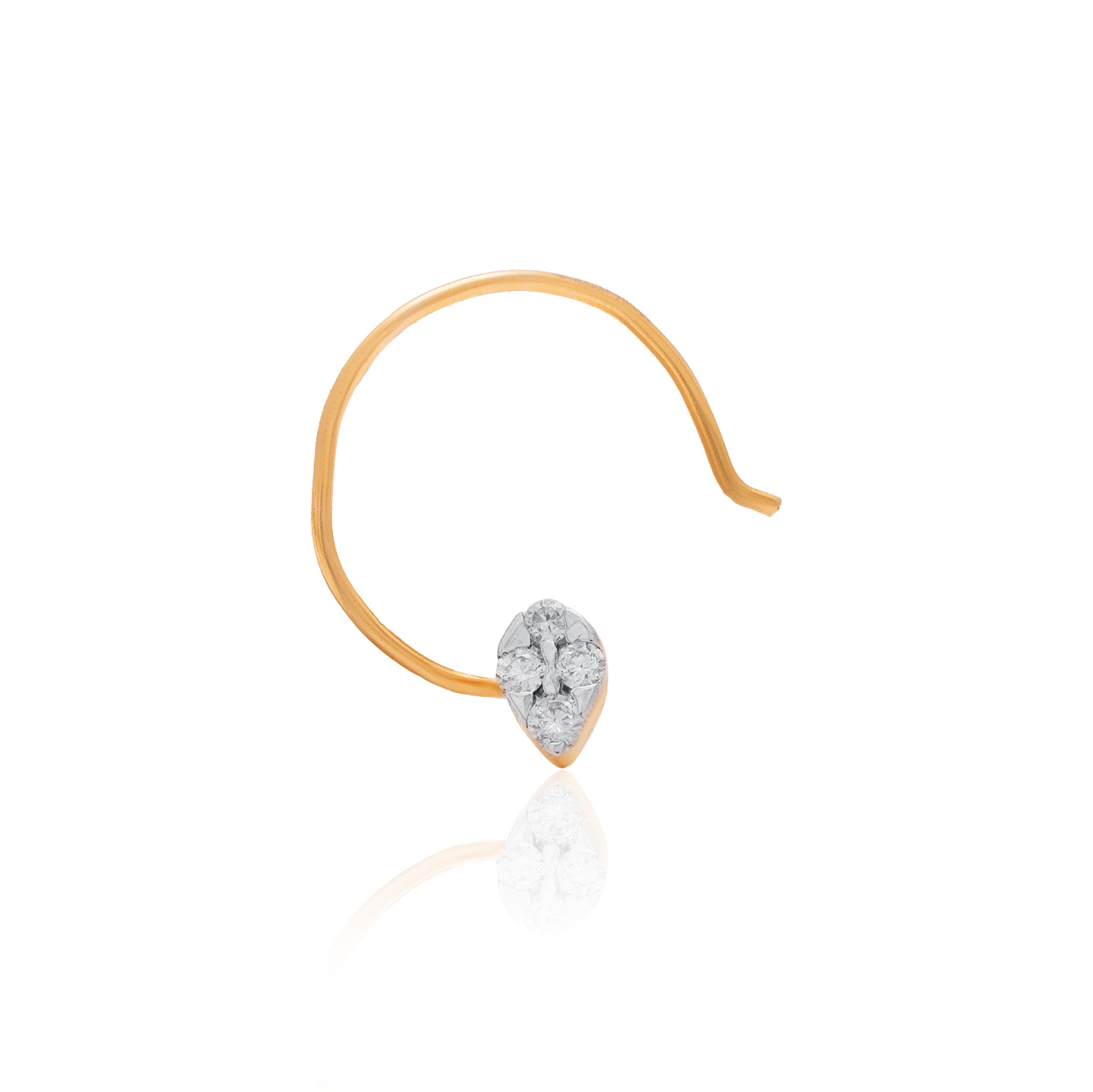 Classic Solitaire Diamond Nose Pin – studio view 1