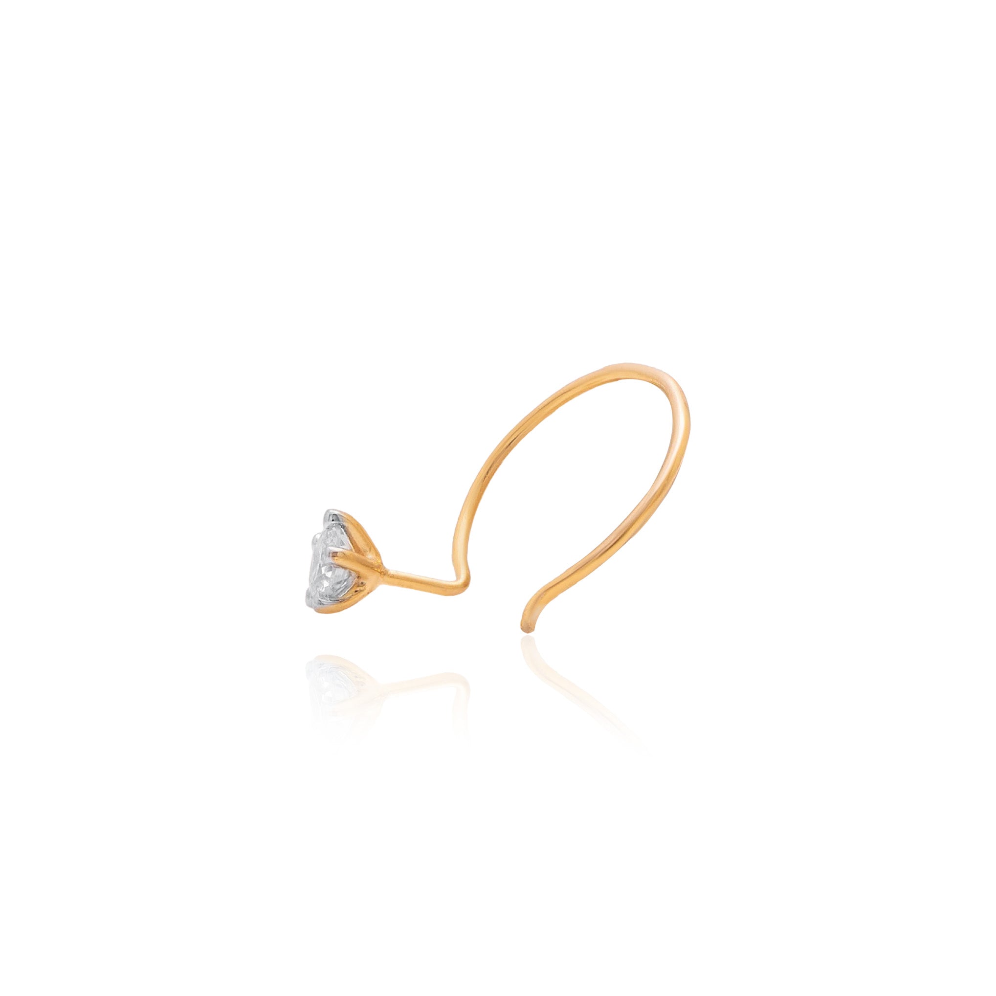 Petite Prism Diamond Nose Pin – alternate studio view
