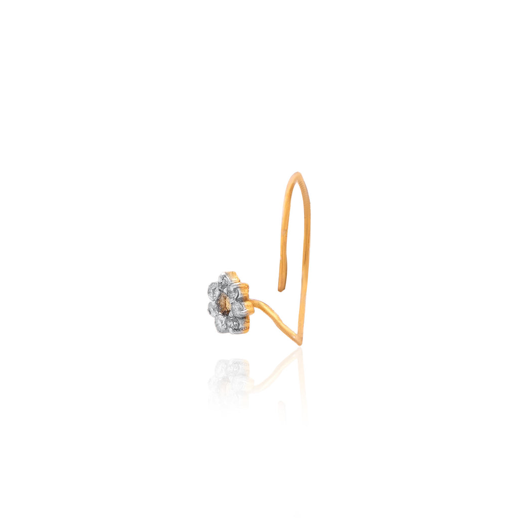 Starlight Bloom Diamond Nose Pin – alternate studio view