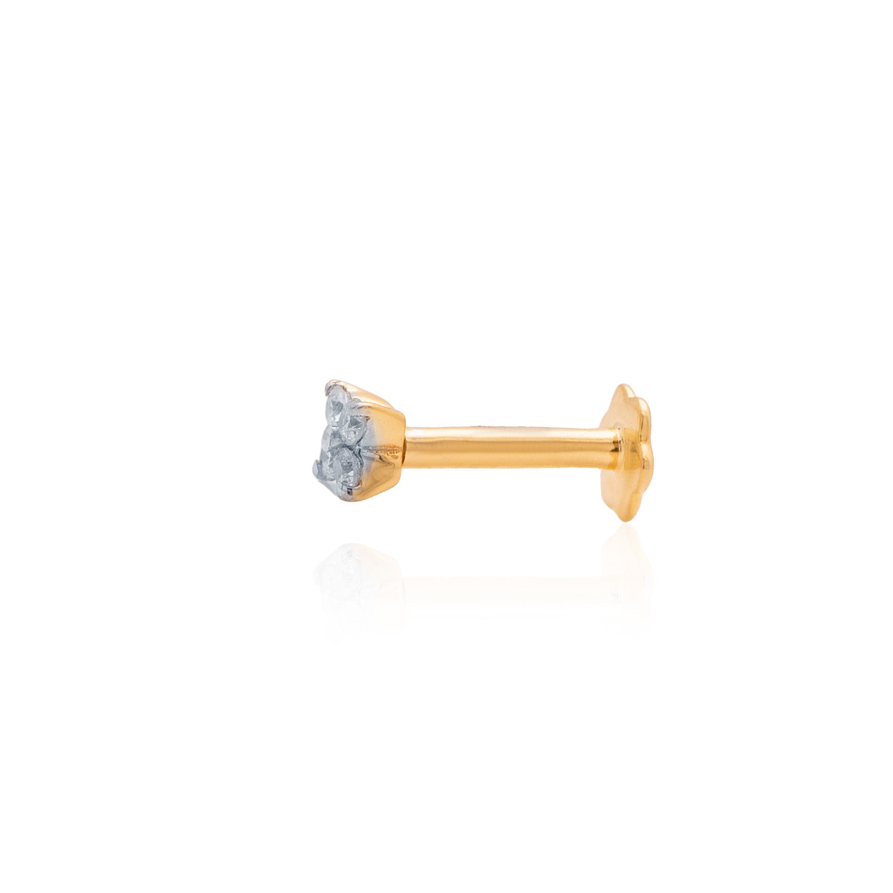 Butterfly Spark Diamond Nose Pin – studio view 2