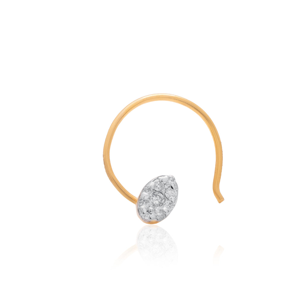 Celestial Charm Diamond Nose Pin – front studio view