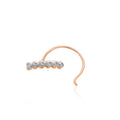 Sparkline Curve Diamond Nose Pin – front studio view