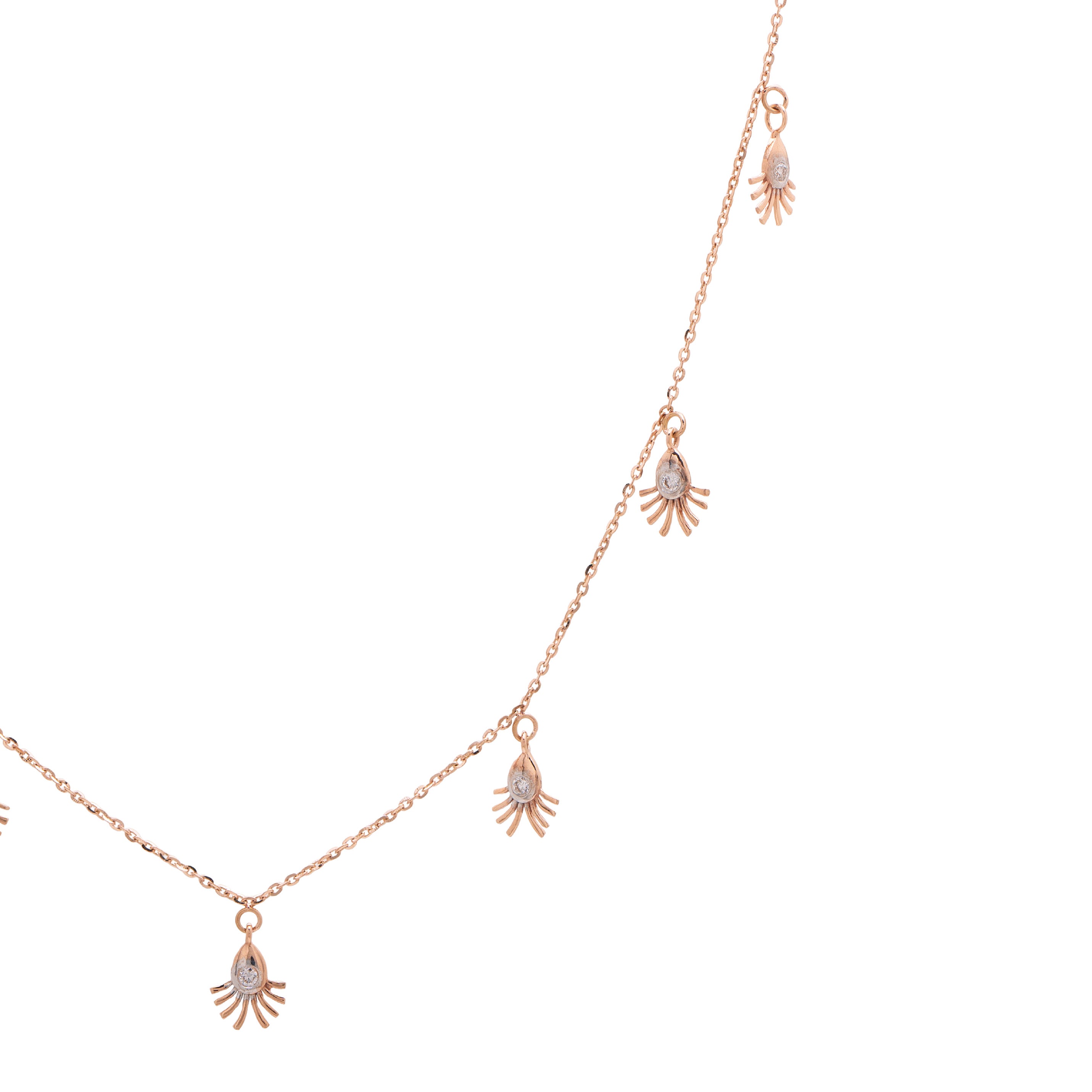 Starlight Line Diamond Necklace – front studio view