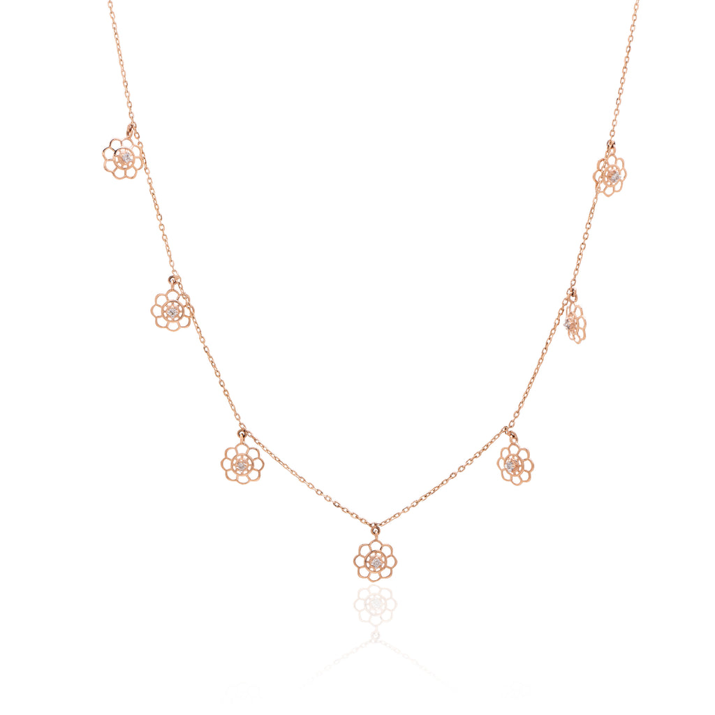 Starlight Line Diamond Necklace – alternate studio view
