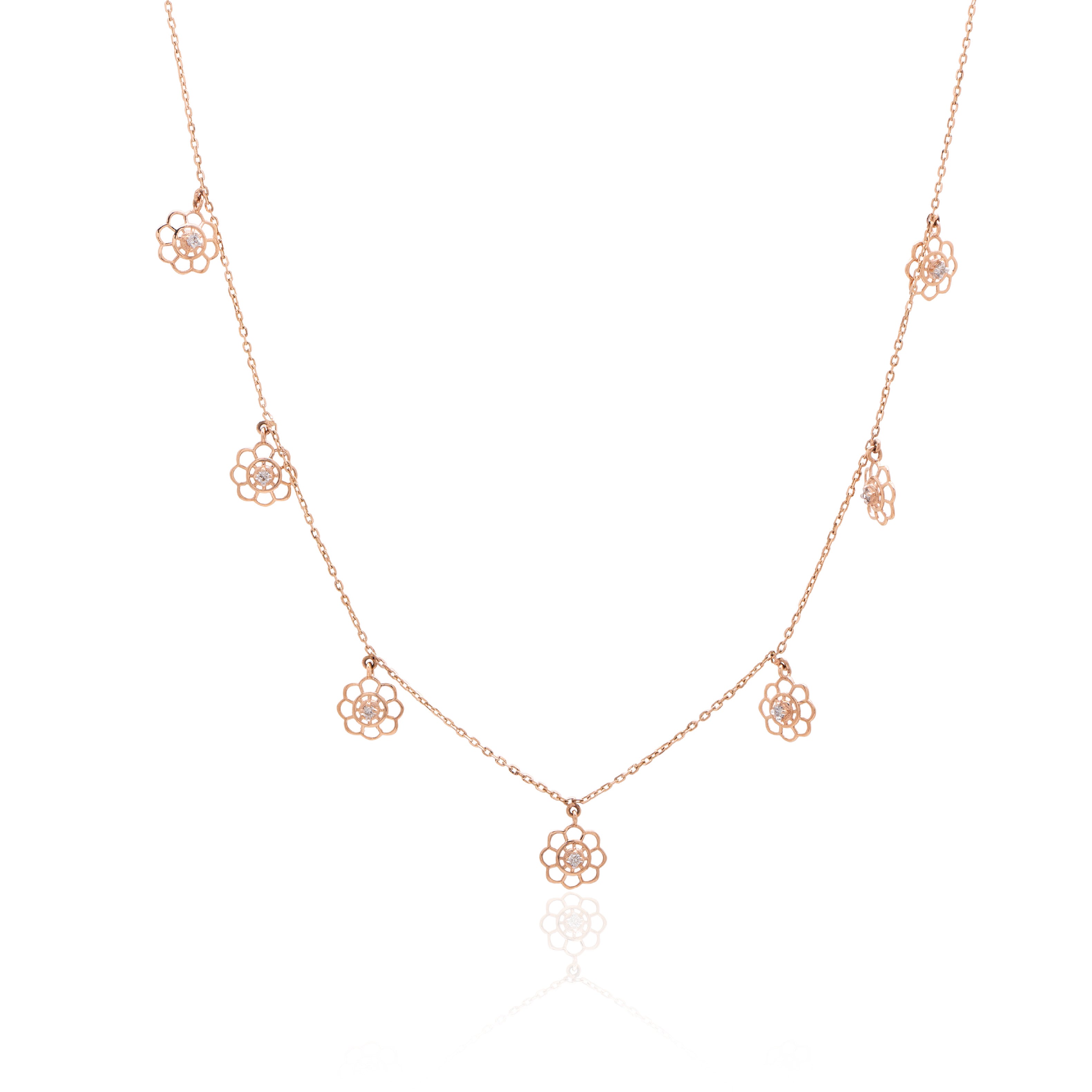 Starlight Line Diamond Necklace – alternate studio view