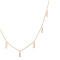Cascade Bar Diamond Necklace – studio view 1