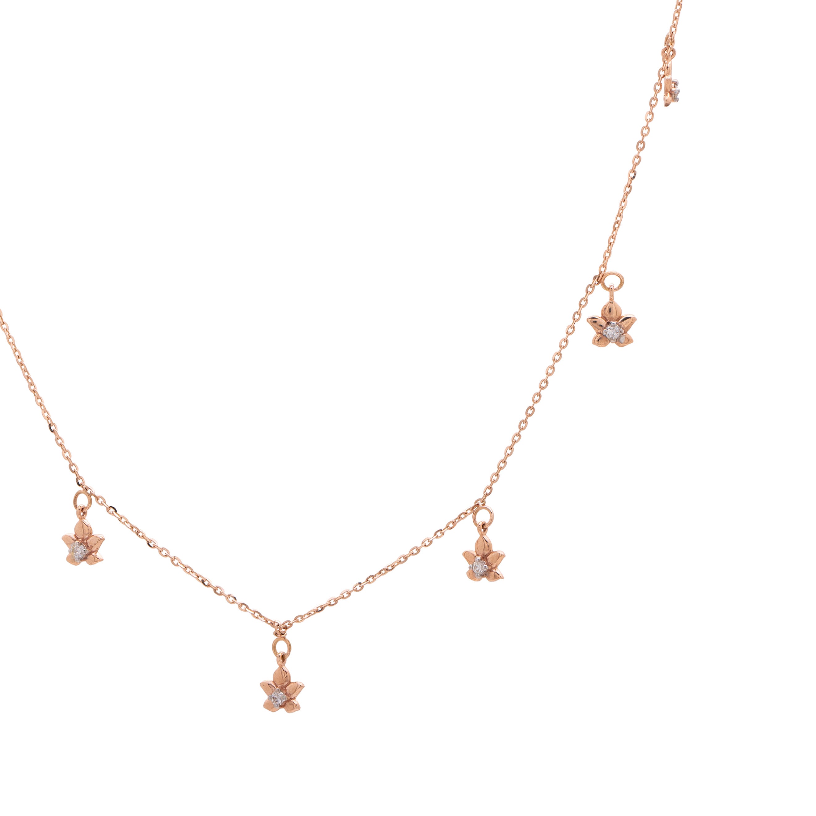 Golden Rhythm Diamond Necklace – alternate studio view