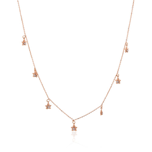 Butterfly Trail Diamond Necklace – studio view 2