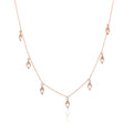 Floral Grace Diamond Necklace – front studio view