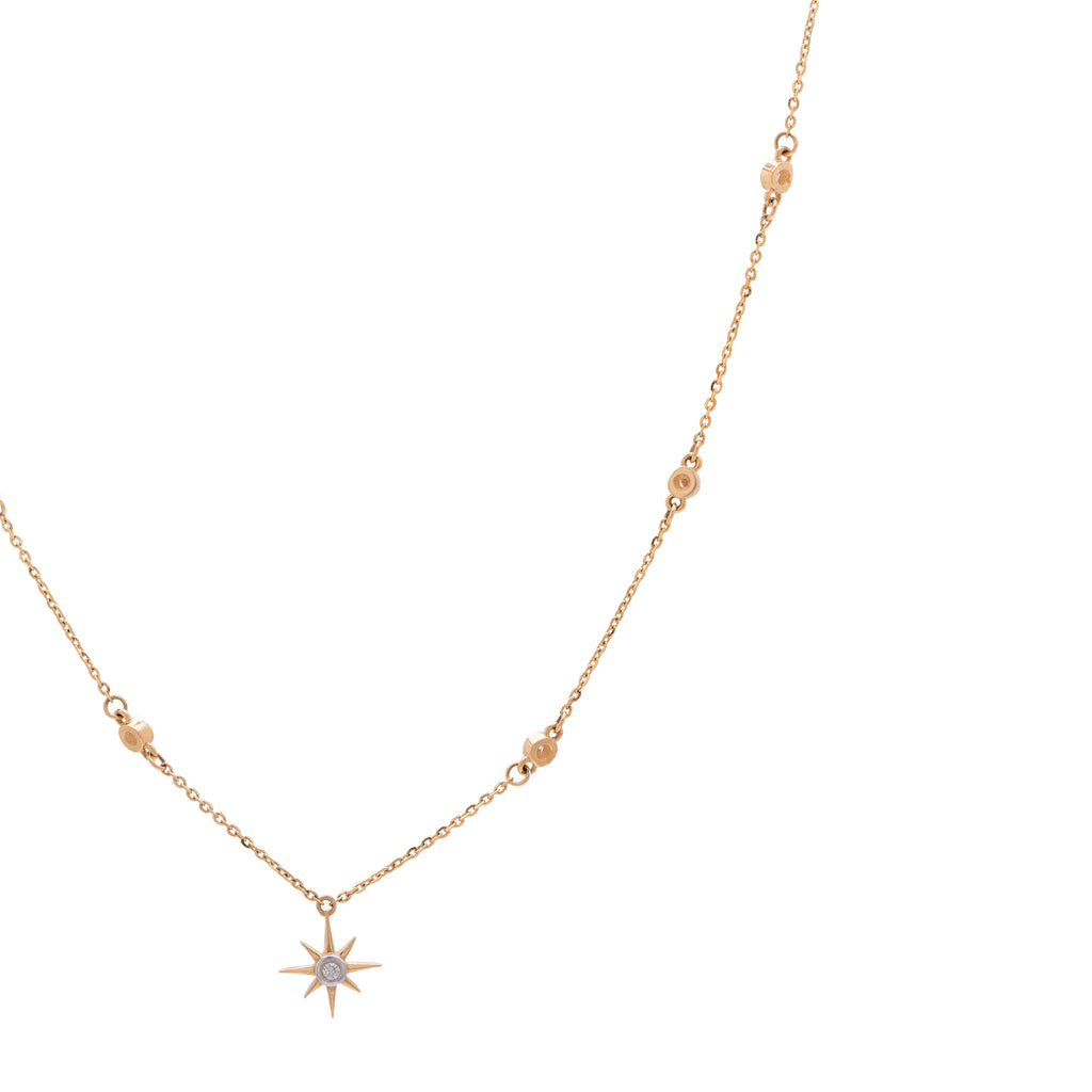 Floral Grace Diamond Necklace – alternate studio view