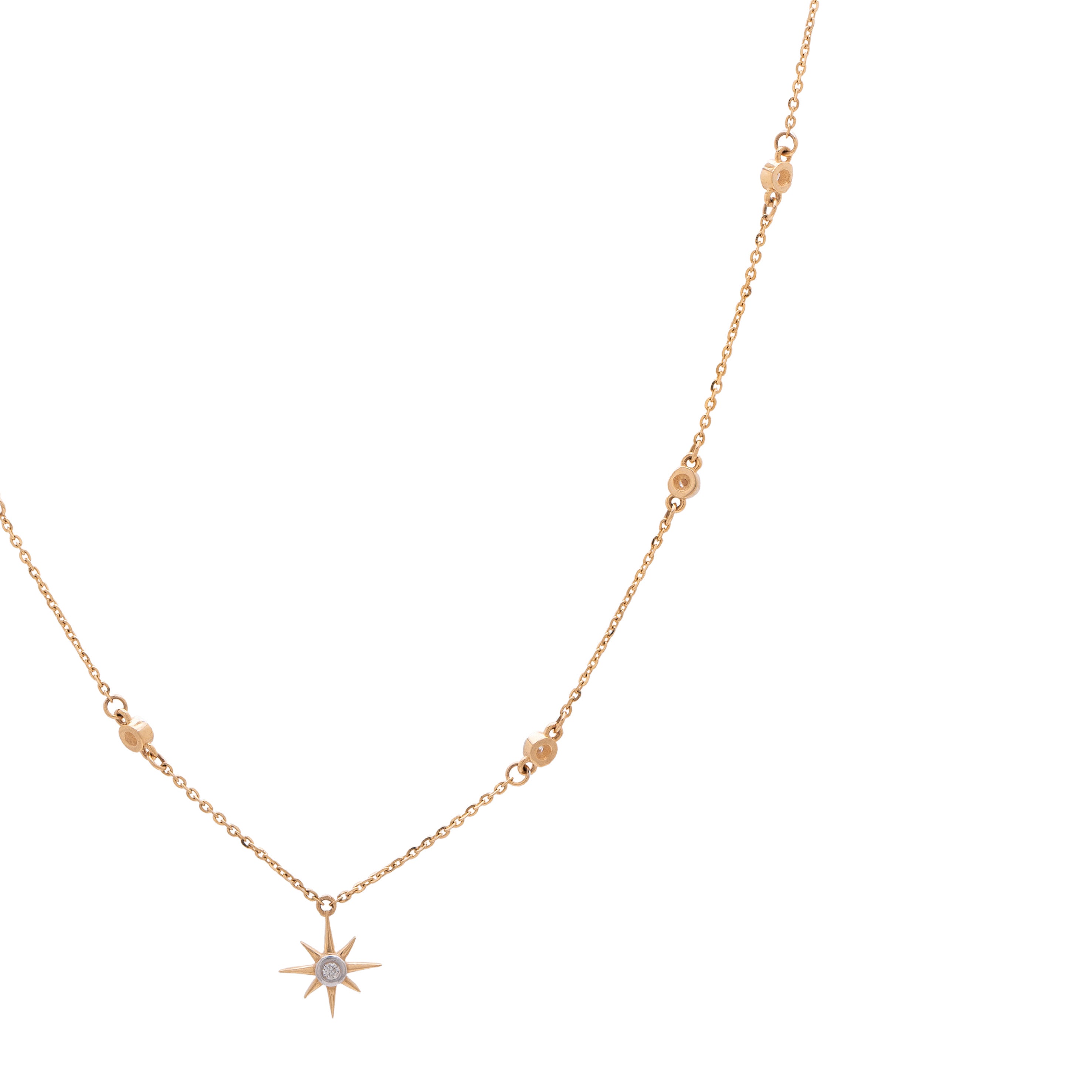 Floral Grace Diamond Necklace – alternate studio view