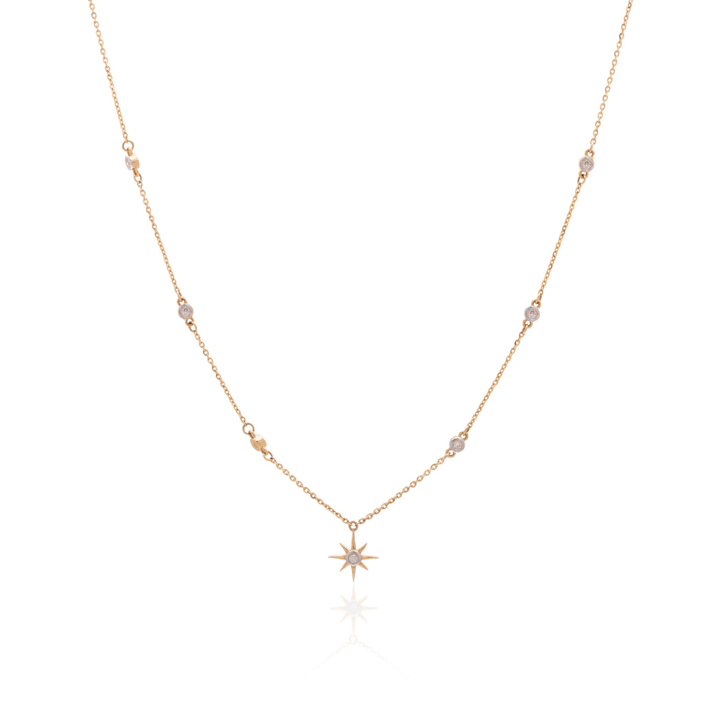 Leaflight Diamond Necklace – alternate studio view