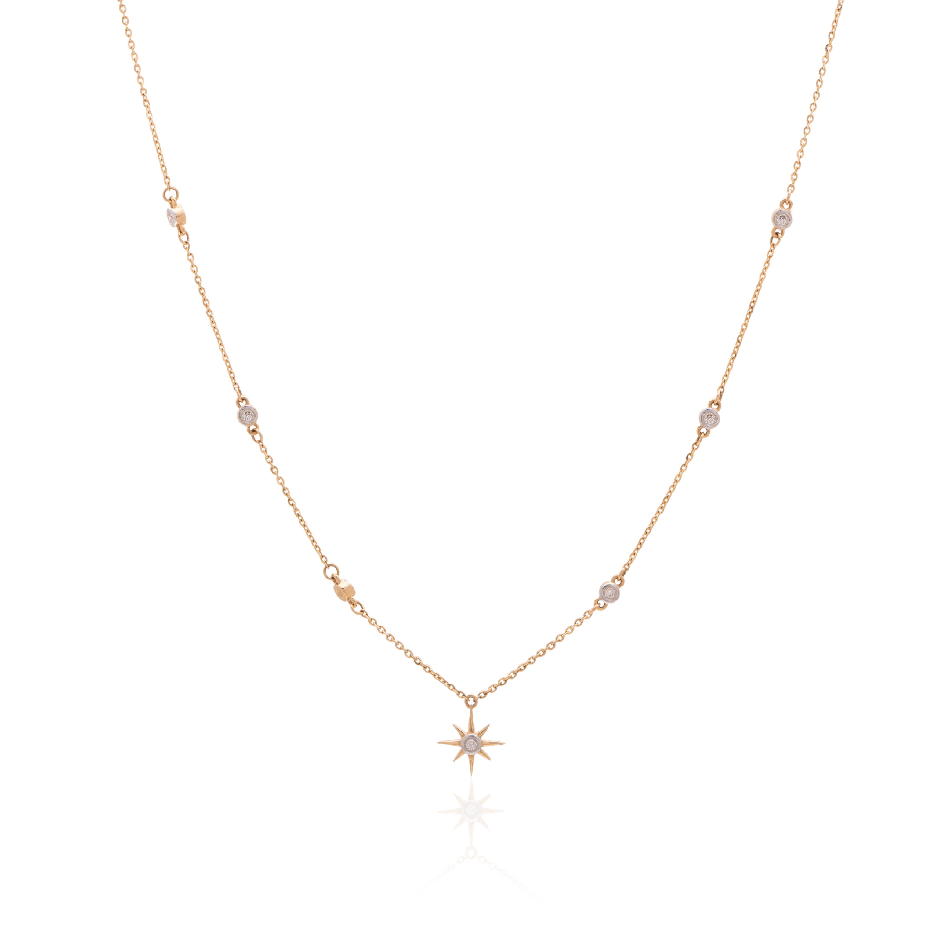 Leaflight Diamond Necklace – alternate studio view