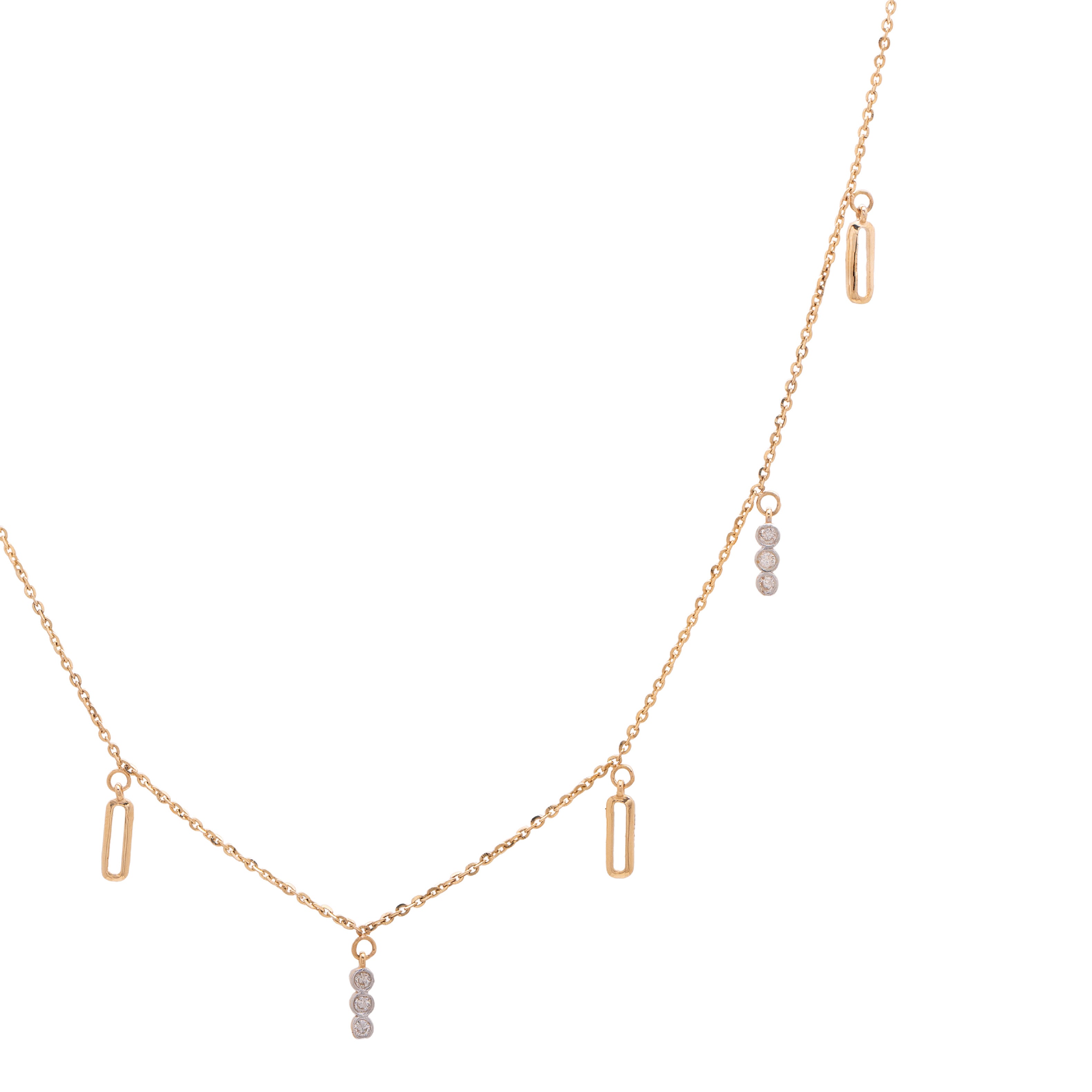 Blossom Rhythm Diamond Necklace – front studio view