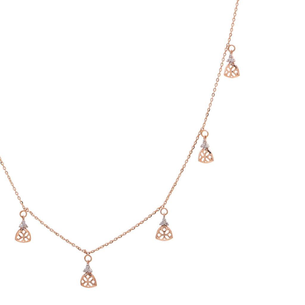 Blossom Rhythm Diamond Necklace – alternate studio view