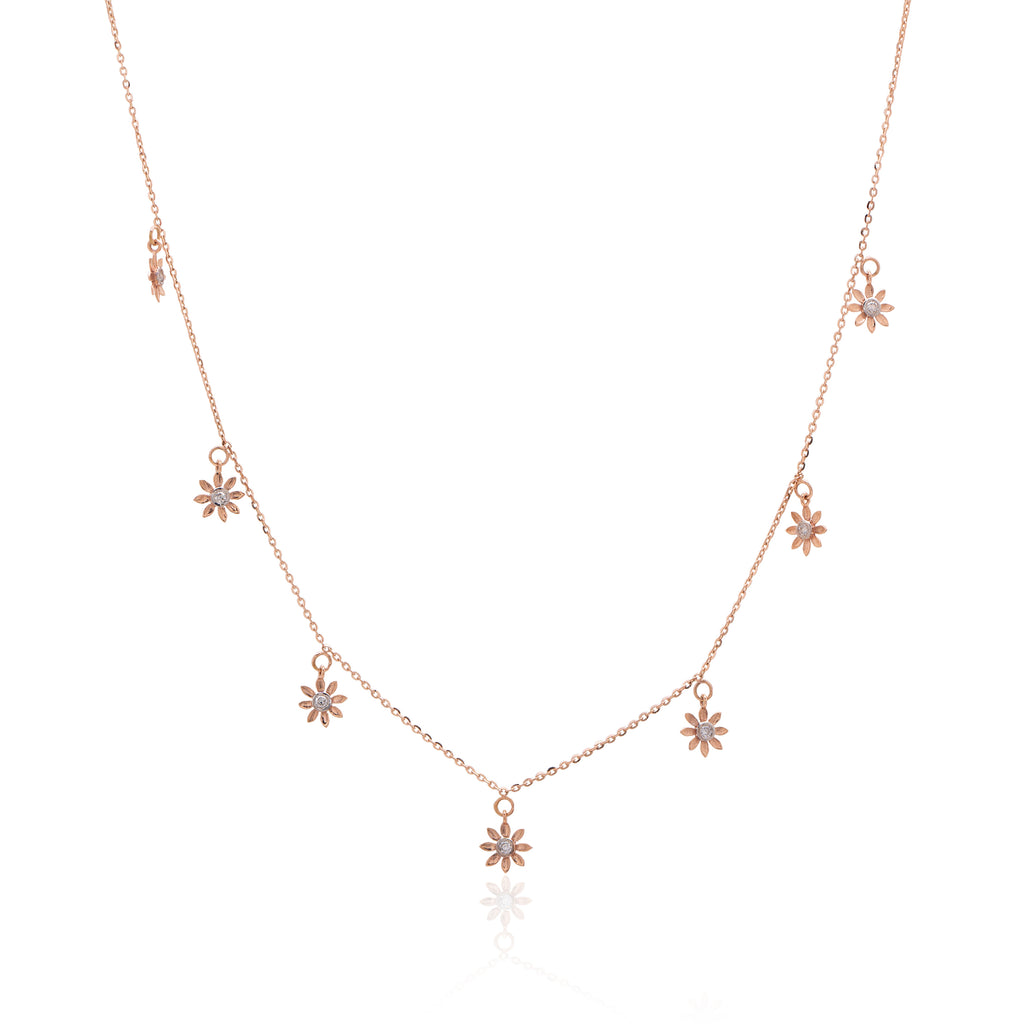 Celestial Charm Diamond Necklace – alternate studio view
