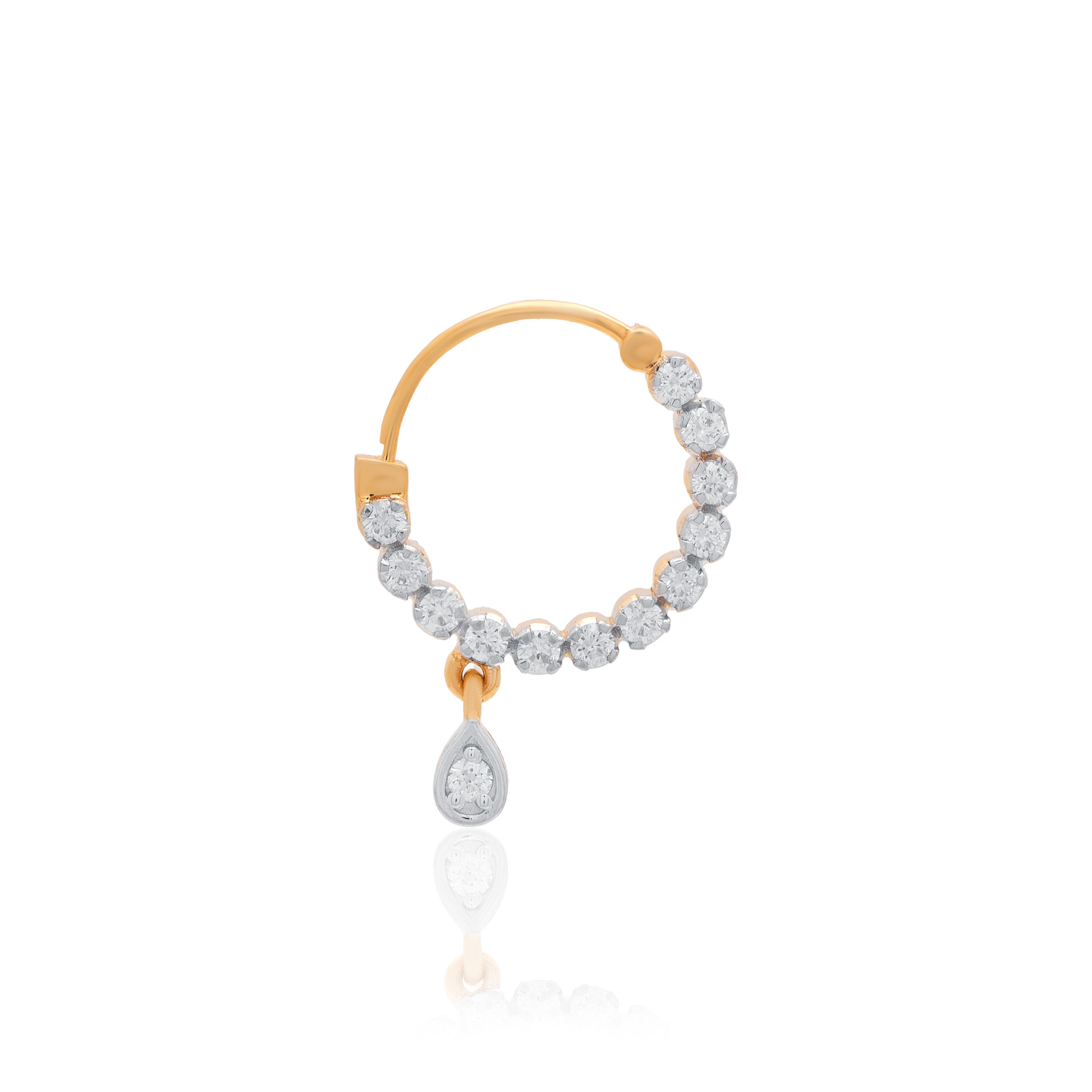 Crescent Cascade Diamond Necklace – studio view 1