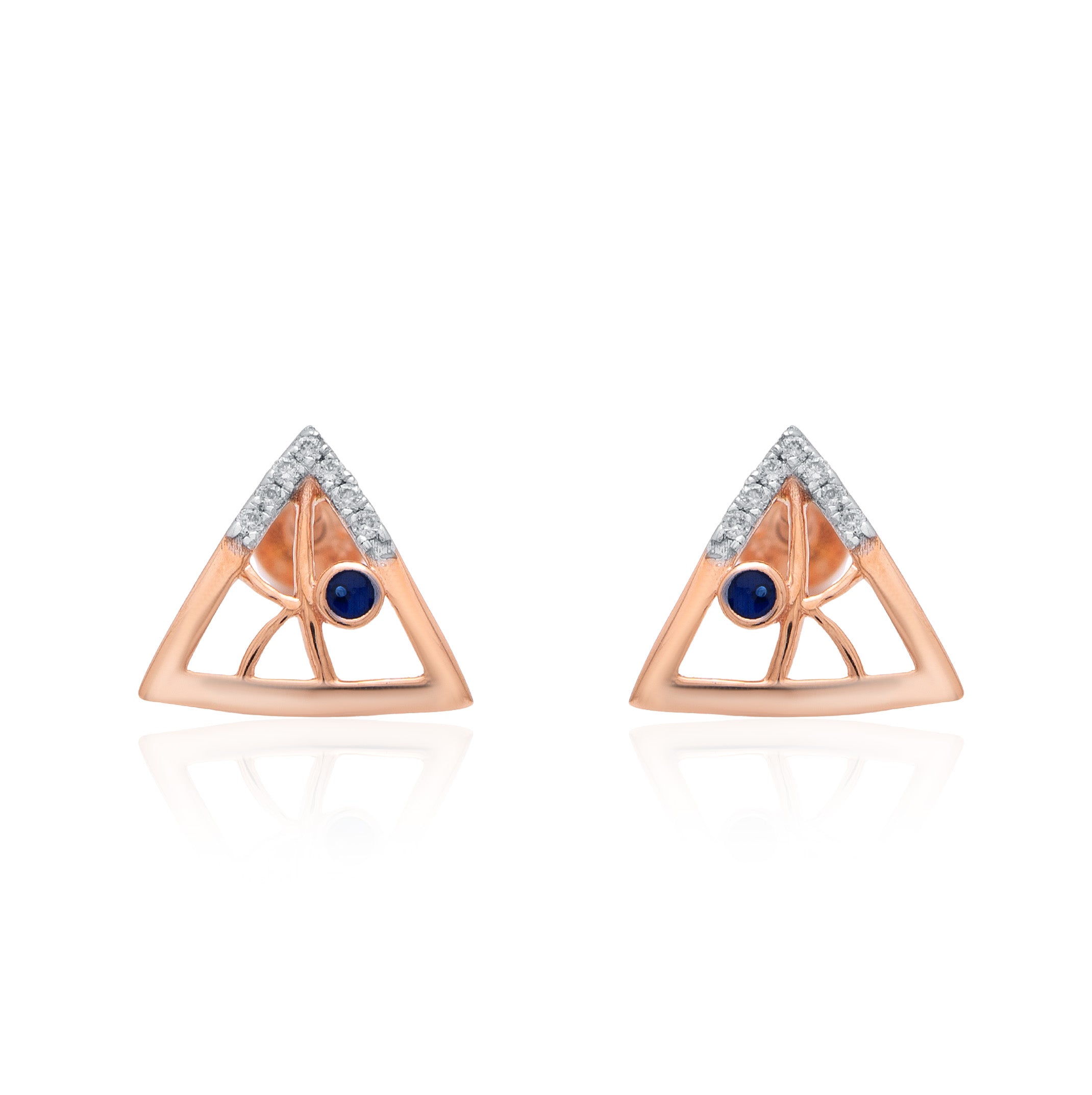 Midnight Prism Diamond Earrings – front studio view