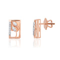 Regal Frame Diamond Earrings – front studio view