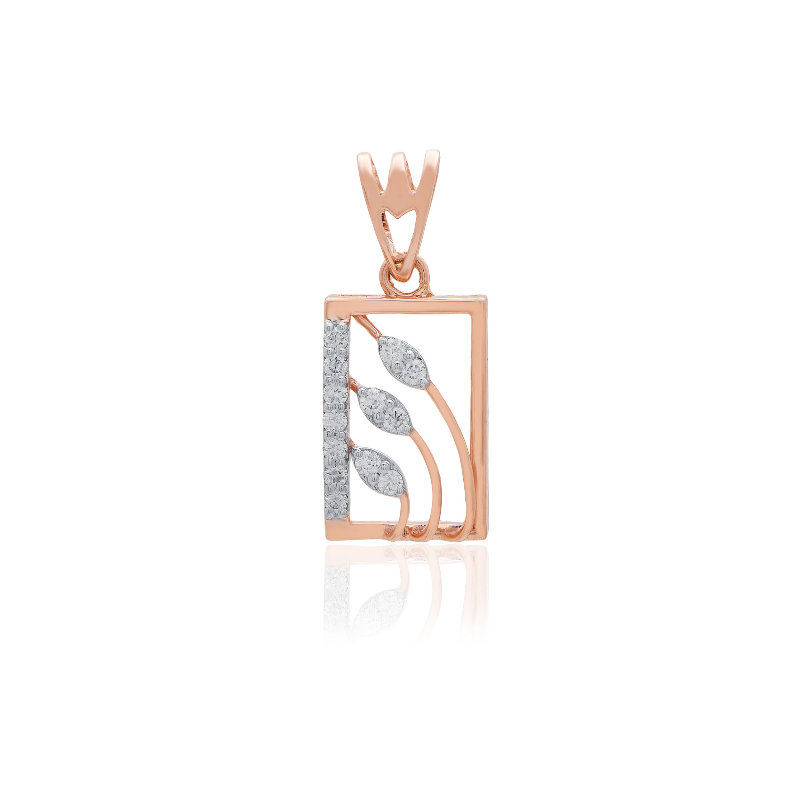 Signature Frame Diamond Pendant – front studio view