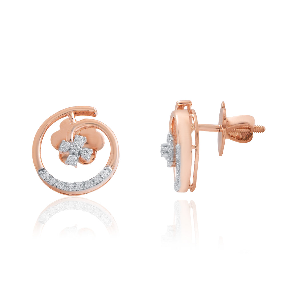 Celestial Orbit Diamond Earrings – front studio view