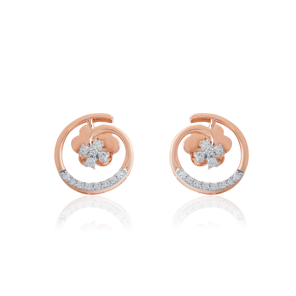 Celestial Orbit Diamond Earrings – alternate studio view