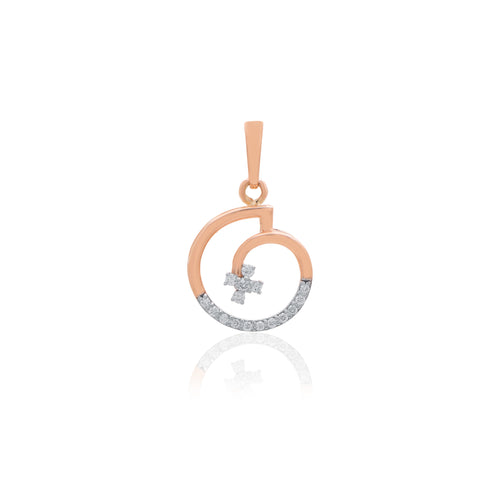 Celestial Orbit Diamond Pendant – front studio view