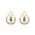 Verdant Dewdrop Diamond Earrings – front studio view