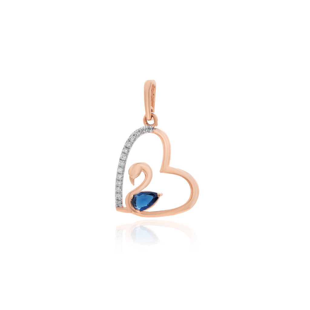 Swan Grace Diamond Pendant – front studio view