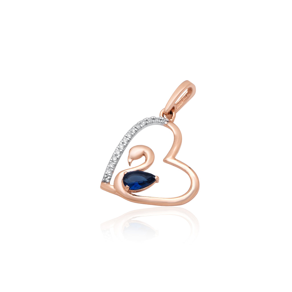 Swan Grace Diamond Pendant – alternate studio view
