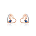 Swan Whisper Diamond Earrings – front studio view