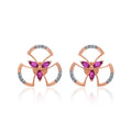 Butterfly Mosaic Diamond Earrings – front studio view