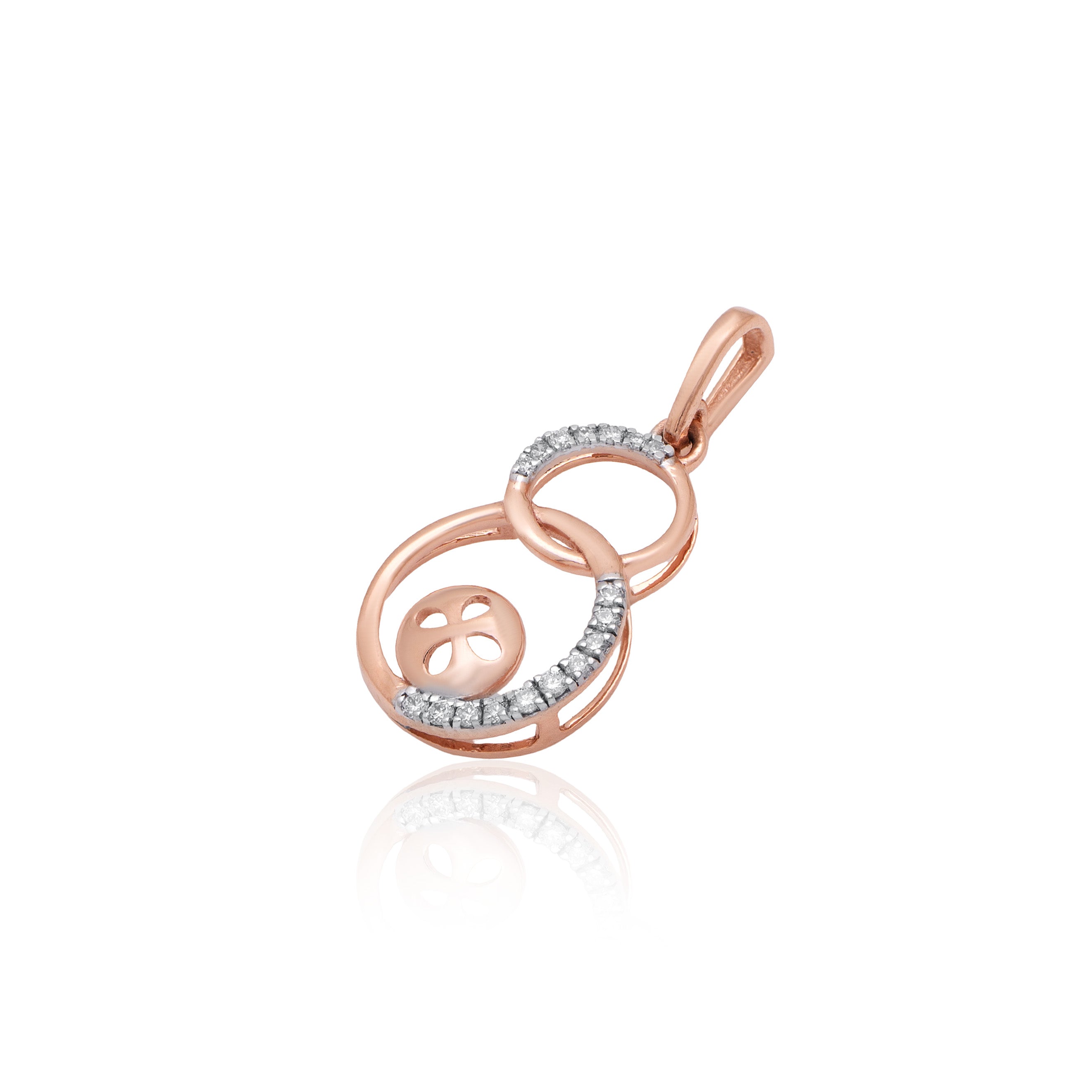 Twin Halo Diamond Pendant – alternate studio view