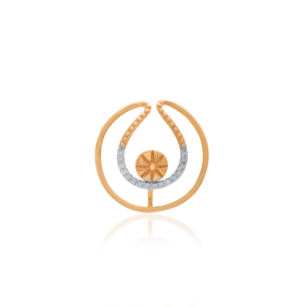 Moonflower Diamond Pendant – front studio view