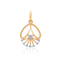 Sunray Fan Diamond Pendant – front studio view