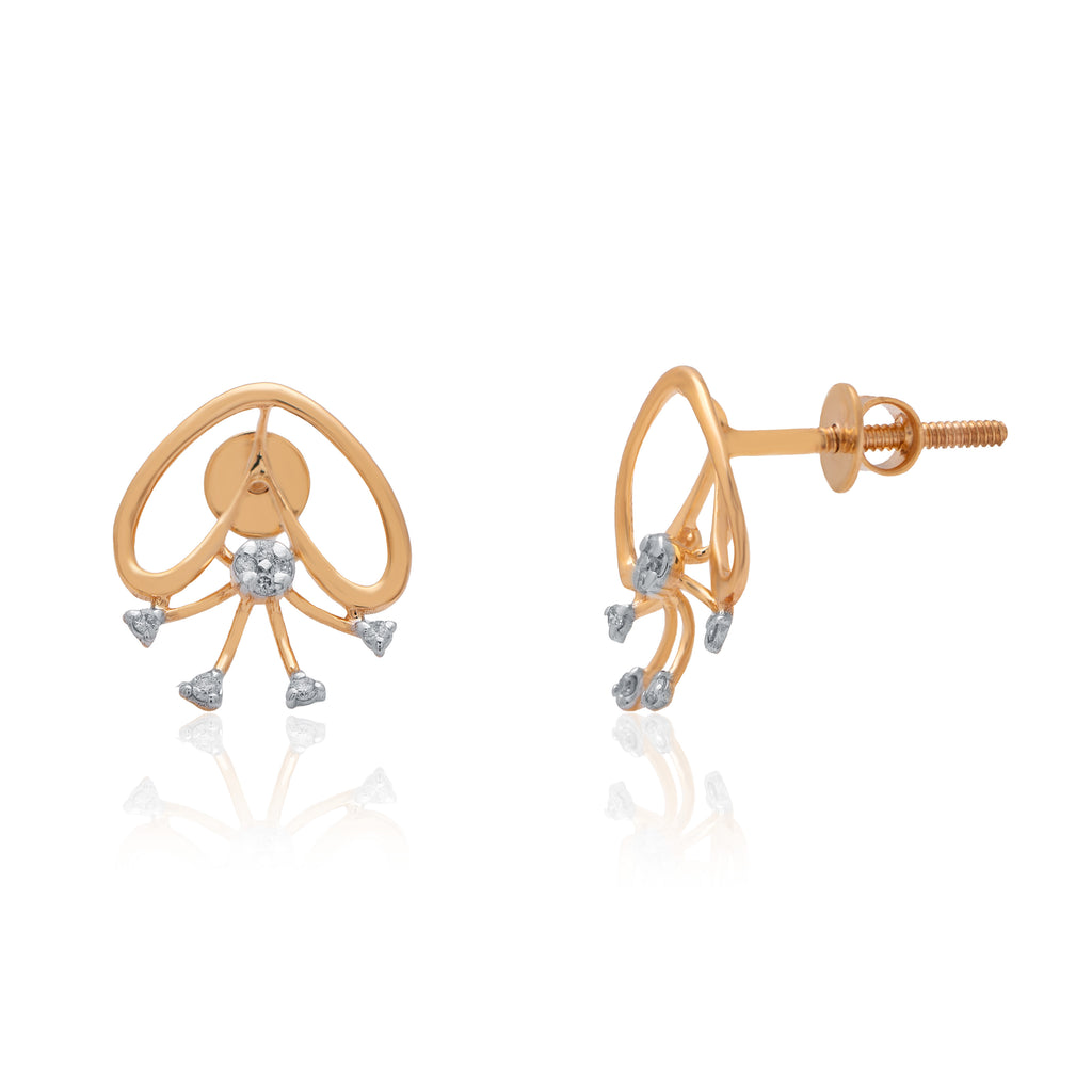 Celestial Trio Drop Diamond Earrings – studio view 1