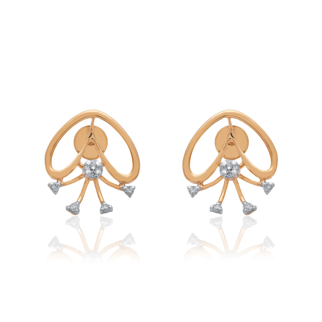Celestial Trio Drop Diamond Earrings – studio view 2