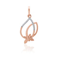 Lotus Flame Diamond Pendant – front studio view