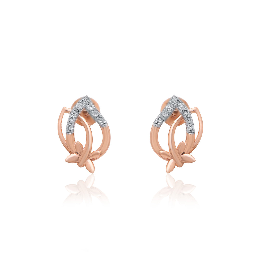 Harmony Loop Diamond Earrings – alternate studio view
