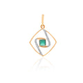 Verdant Eye Diamond Pendant – front studio view