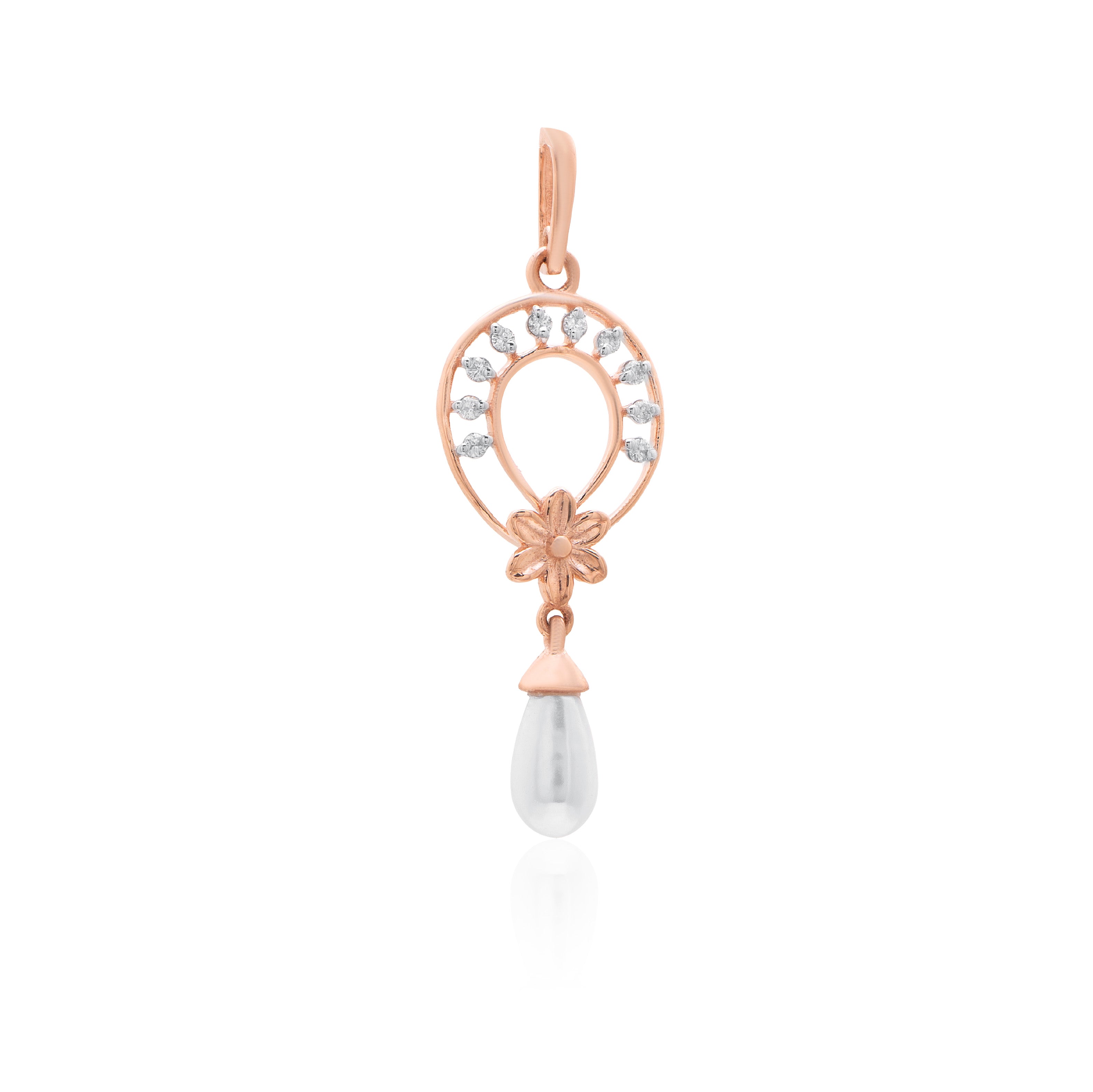 Halo Rain Diamond Pendant – front studio view
