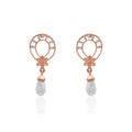 Halo Rainfall Diamond Earrings – front studio view