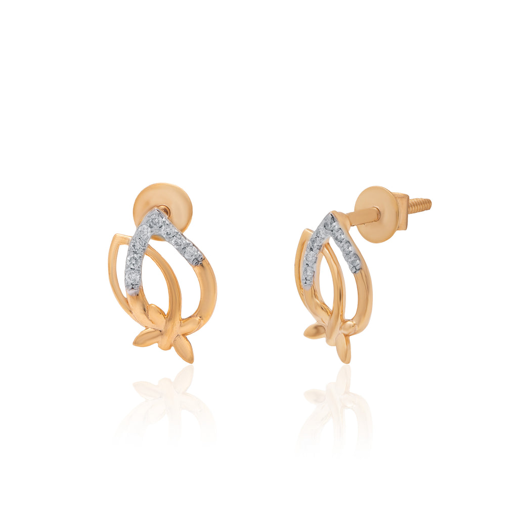 Infinity Knot Diamond Earrings – alternate studio view