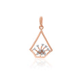 Geometric Bloom Diamond Pendant – front studio view