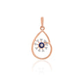 Azure Orbit Diamond Pendant – front studio view