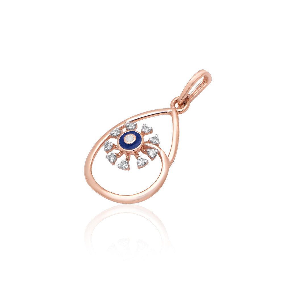 Azure Orbit Diamond Pendant – alternate studio view