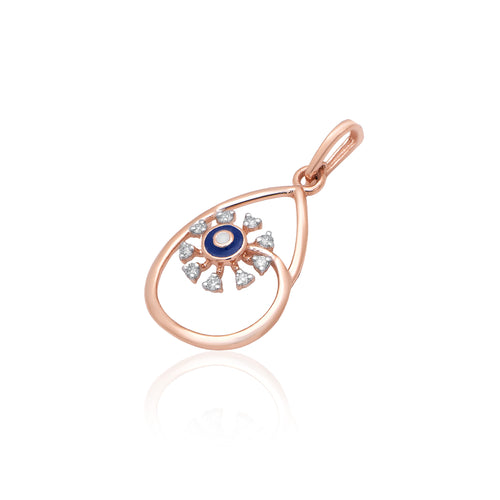 Azure Orbit Diamond Pendant – alternate studio view