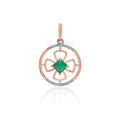 Clover Halo Diamond Pendant – front studio view